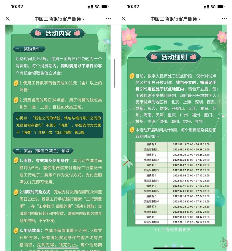 工行数字人民币消费0.01元领5元立减金插图