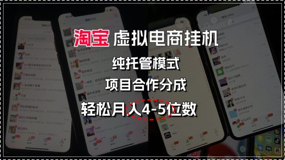 八月福利，月入4-5位数虚拟电商挂机项目，限时带，仅50个名额-首码项目网