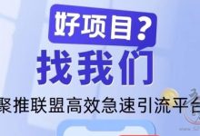 【聚推联盟】大型广告发布与推广平台,一端发布多端同步推广-首码项目网
