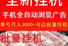 智趣2024:全新挂机神器,每日分红,全自动浏览广告轻松赚米!日进斗金不是梦-首码项目网