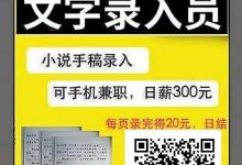 微小说录入平台-自己在家做也能赚钱,真心实意的不错-首码项目网