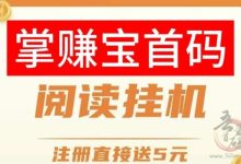 掌赚宝V信挂机阅读:全程零撸,全自动无脑操作,轻松赚取稳定收入!-首码项目网