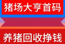 猪场等级提升让你日收入200元,猪猪乐园分红挂机轻松赚-首码项目网