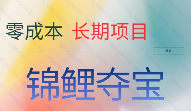 锦鲤夺宝 长期稳定 100+-首码项目网