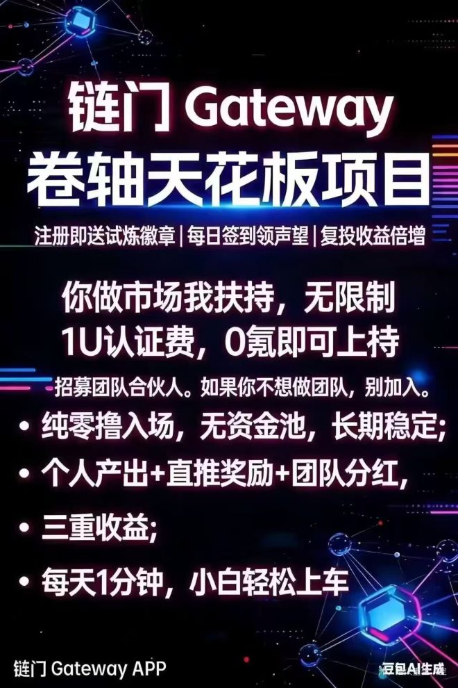 链门gateway最强零撸，无限代扶持-首码项目网