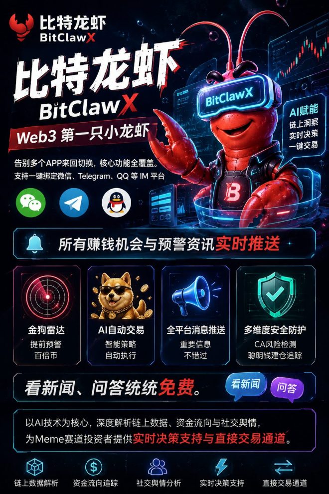 零撸首码项目 | 比特龙虾：AI工具+交易平台双联动，注册绑定就送平台币，香港投资机构六月入场-首码项目网