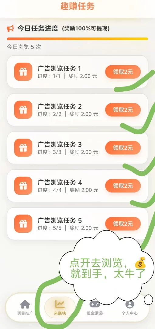 趣赞汇0撸首码攻略：看1广告赚2元，日撸10元起，1元提现秒到账-首码项目网