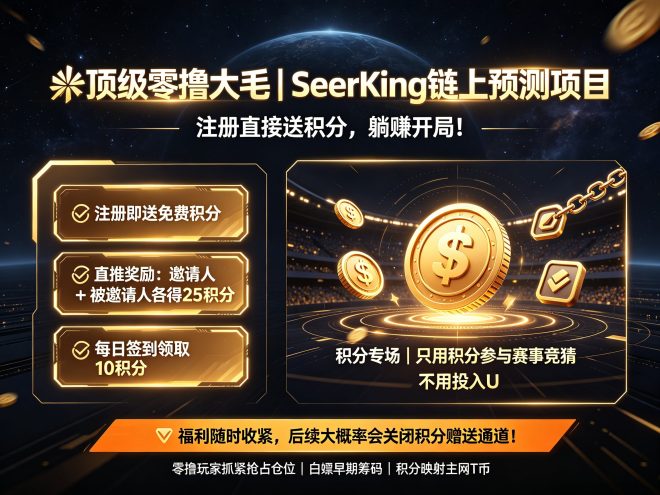 顶级零撸大毛｜SeerKing 链上预测项目-首码项目网