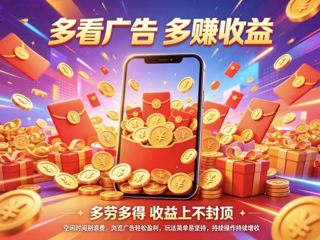 首码趣享:零撸看广告直结收益,日赚五十到一千,蓝海红利期吃肉,先到先得-首码项目网