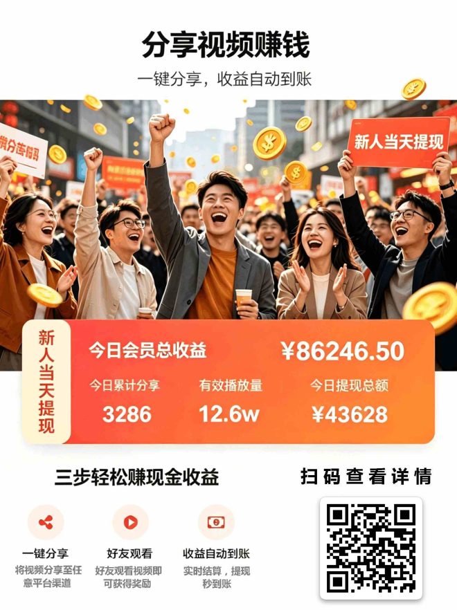 首码AI一键生成视频,分享视频赚佣斤,秒提米!-首码项目网