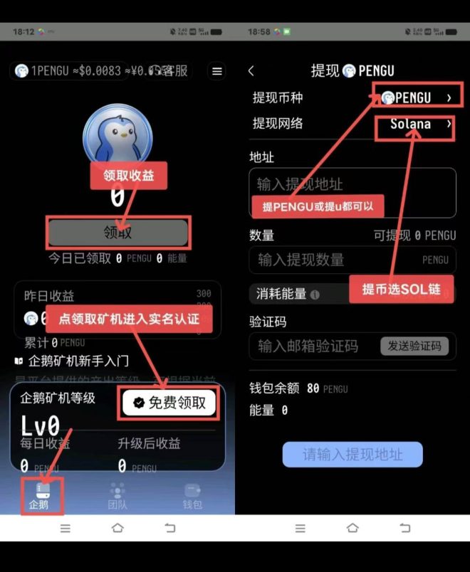 Pengo0撸无广告首码，注册送80PENGU和一台企鹅K机-吾爱首码网