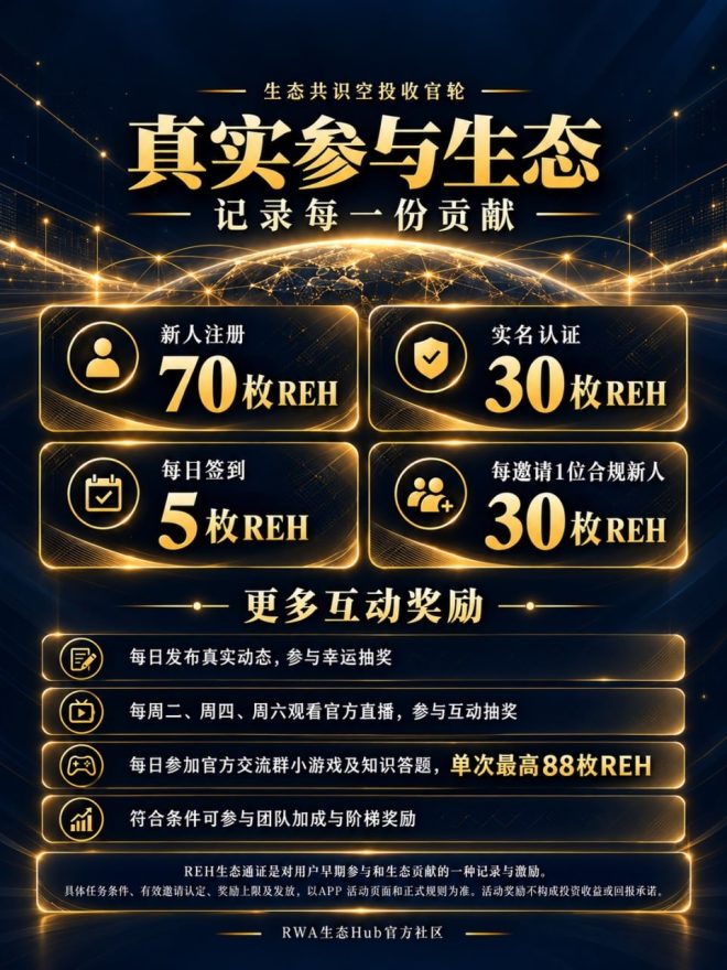 RWA生态灵噜REH，10U起提现-吾爱首码网