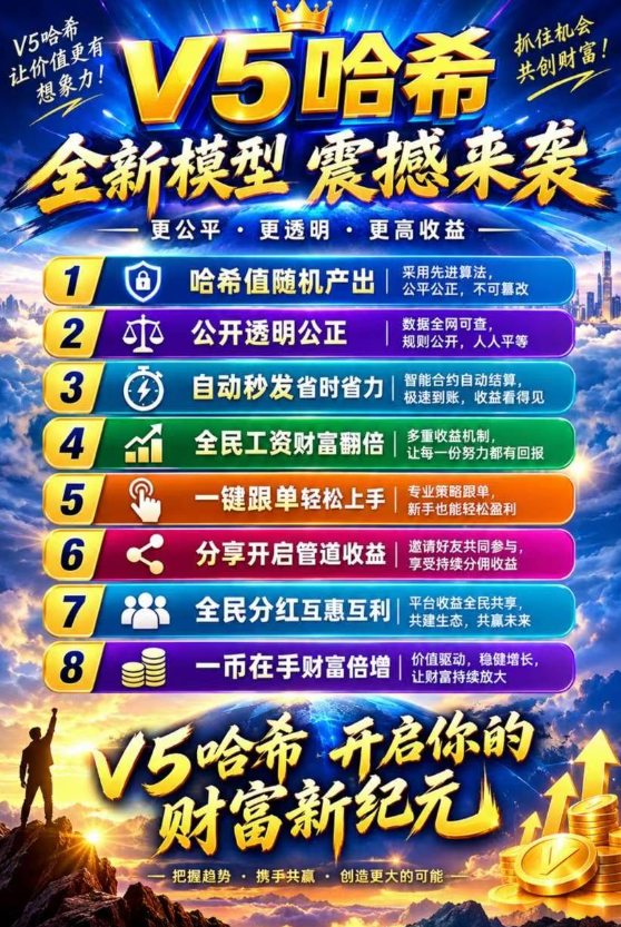 V5哈希打金全新模型：一键跟单解放双手，轻松盈利，亏损赚V币也能获得财富！-吾爱首码网