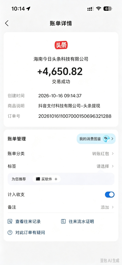 今日头条官方项目，一天一提现-吾爱首码网