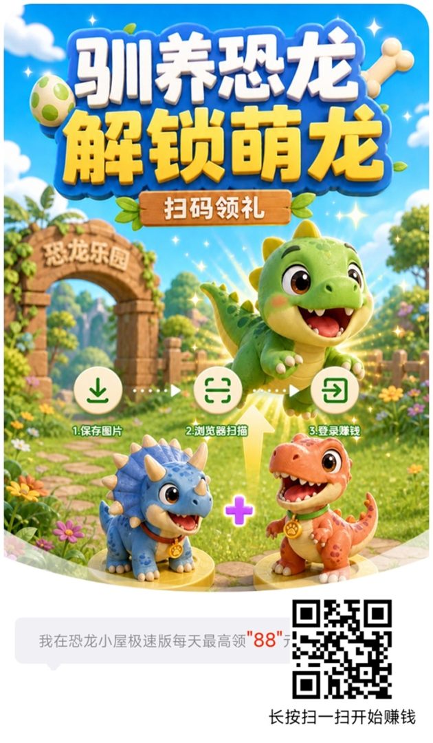 恐龙小屋首码,最新广告零撸平台,看广告收益拉满!-吾爱首码网